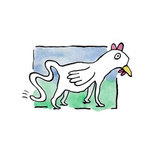 Chicken One Water Color