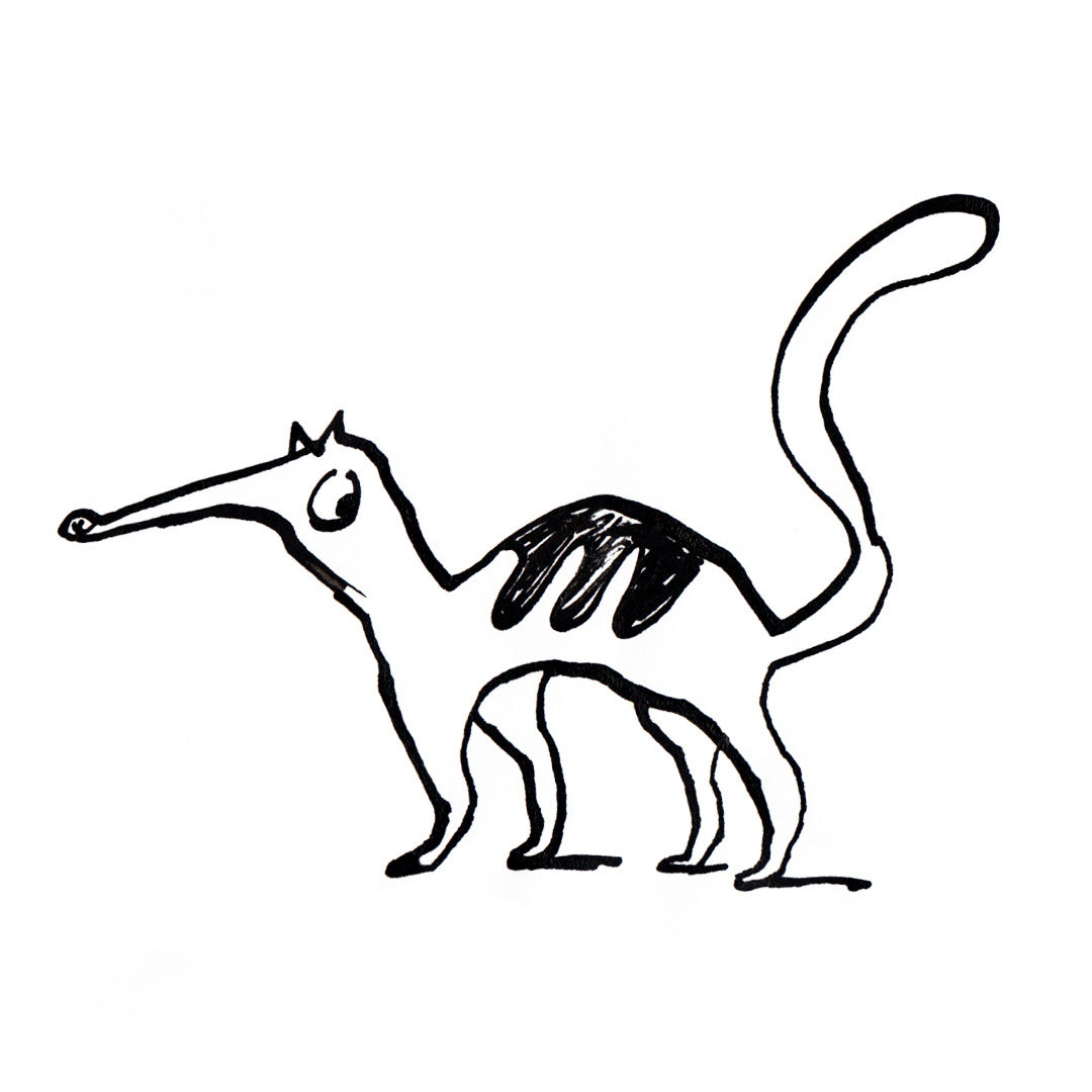 Dog zoon van hout illustration