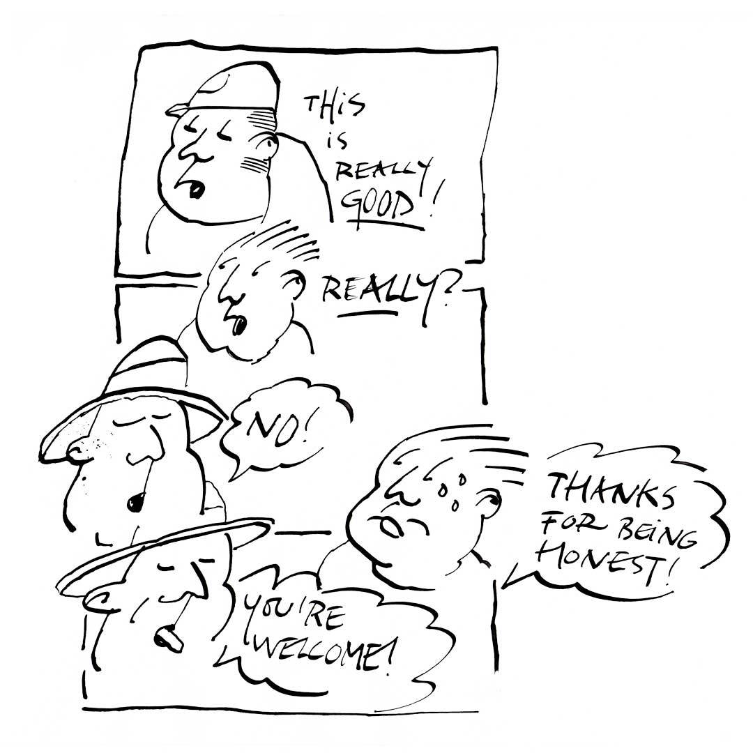 Honest Good Compliments zoon van hout illustration