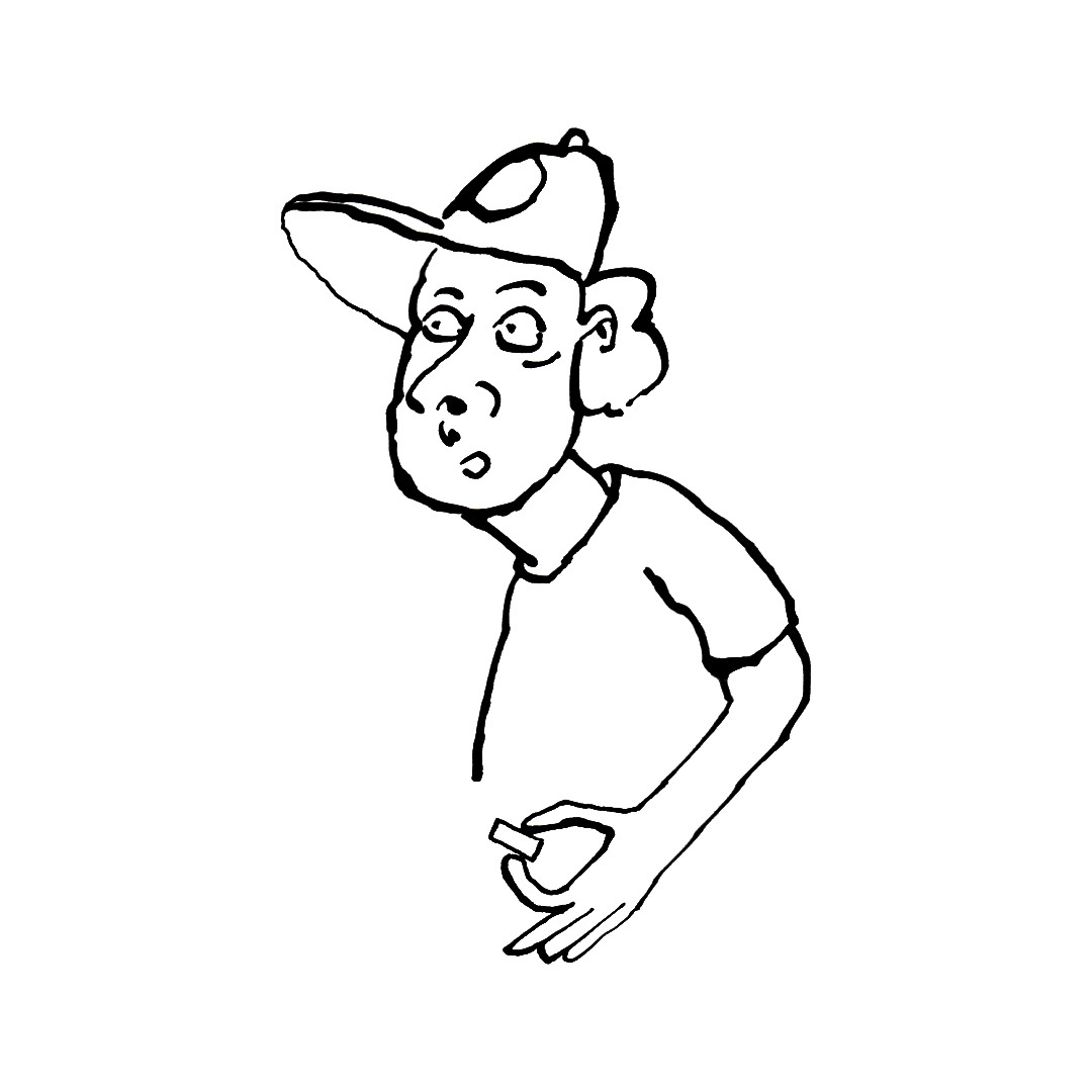 Sugar Cap Boy zoon van hout illustration