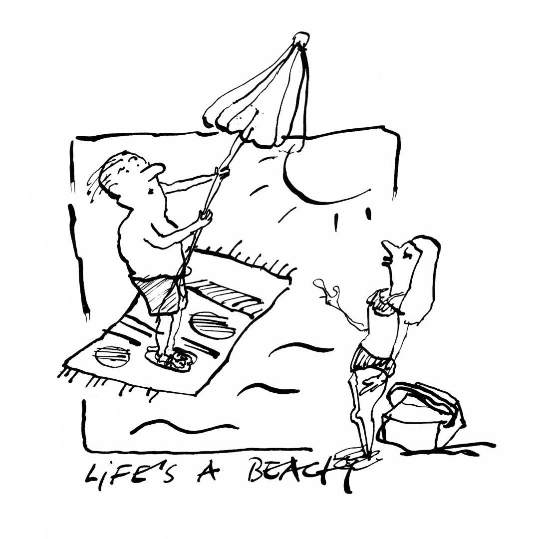 Life Beach zoon van hout illustration