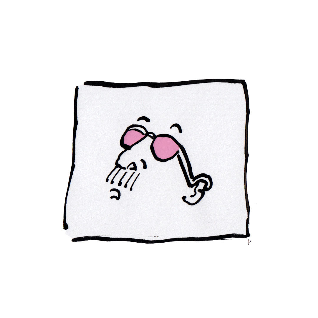 Look Purple Sun zoon van hout illustration