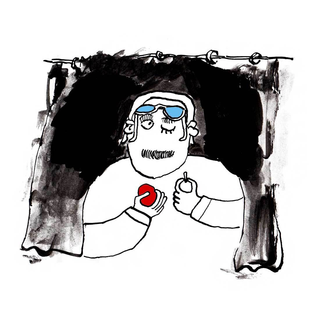 Show Theater Curtain zoon van hout illustration