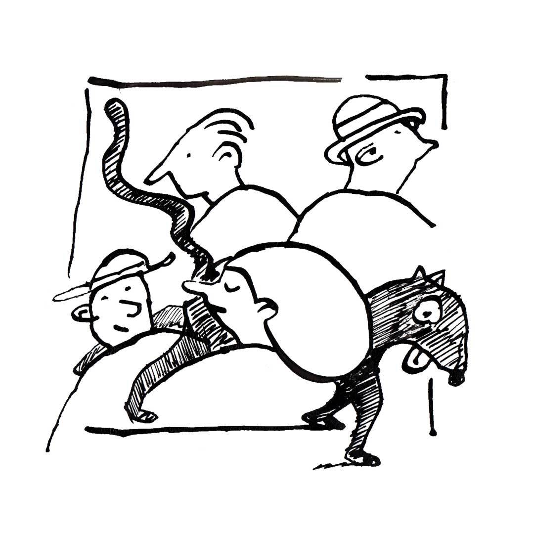 Us Dog zoon van hout illustration