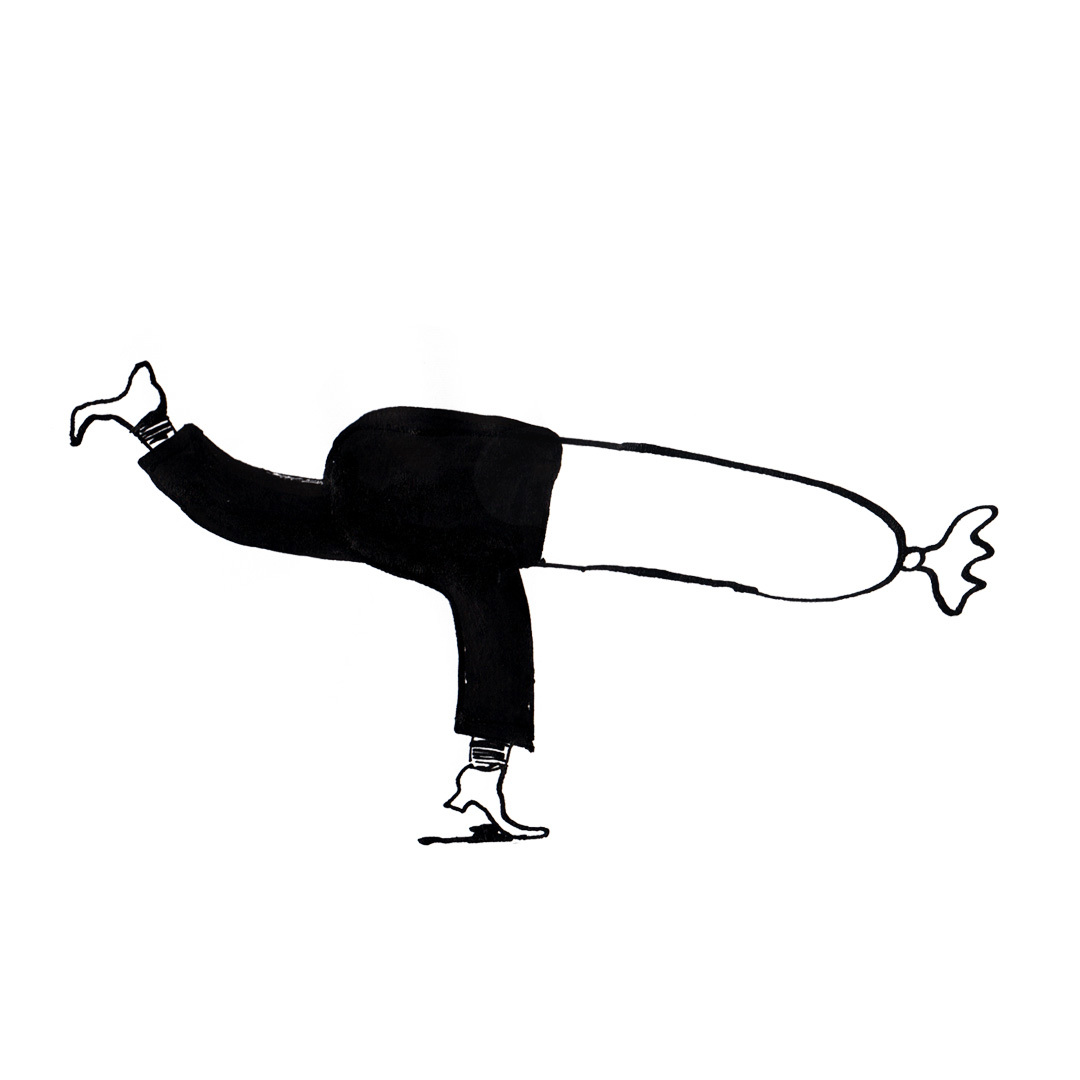 Wurst Kopf Run zoon van hout illustration