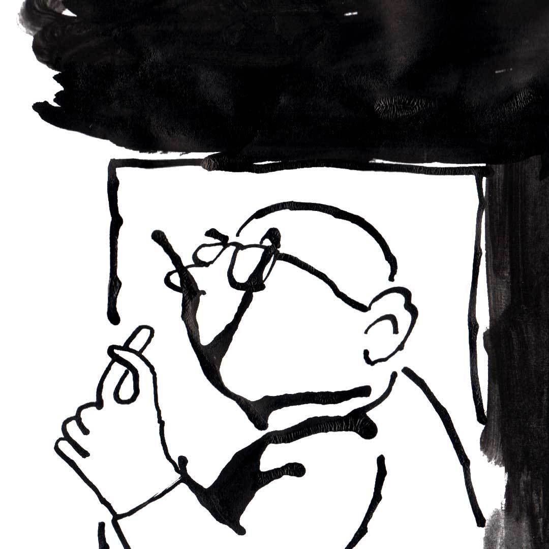 Zeit zoon van hout illustration